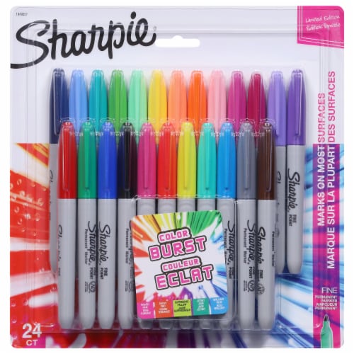 Sharpie® Fine Point Color Burst Permanent Markers, 24 pk - Fry's