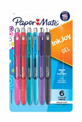 Paper Mate InkJoy Gel Pen, Medium Point (0.7 mm), Assorted - 6 pens