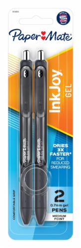 Paper Mate® InkJoy® Gel Pens, Medium Point, Black, 2 Pack Perspective: front