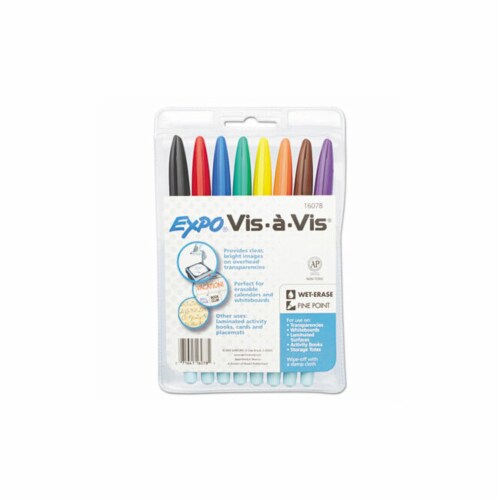 Expo® Vis a Vis® Wet-Erase Marker Set Perspective: front