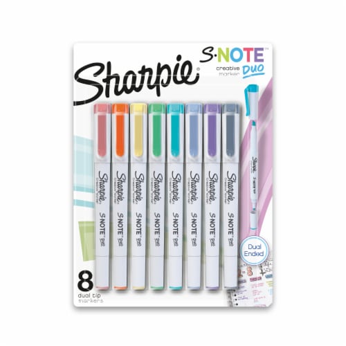 SHARPIE S-Note Creative Markers, Highlighters, Assorted Colors, Chisel Tip