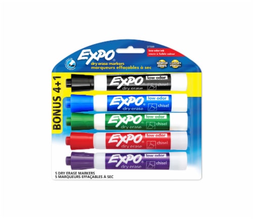 Expo® Low Odor Chisel Point Dry Erase Markers - Assorted Perspective: front