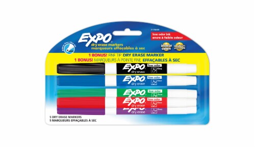 Expo® Low Odor 4+1 Fine Assorted Color Dry Erase Marker Perspective: front