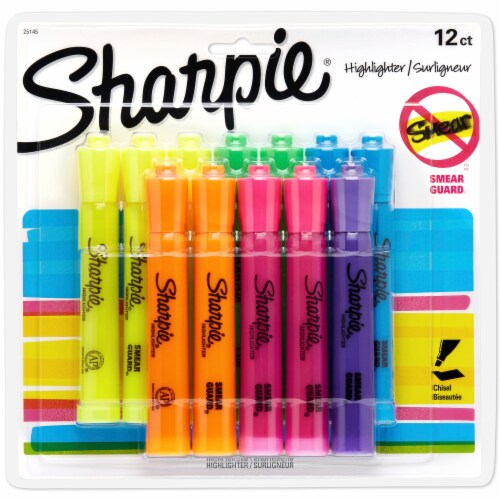 Sharpie Smear Guard Assorted Color Highlighters Perspective: front
