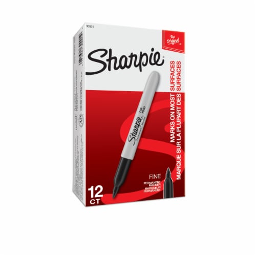 Sharpie Fine Point Permanent Marker - 12 Pack - Black Perspective: front