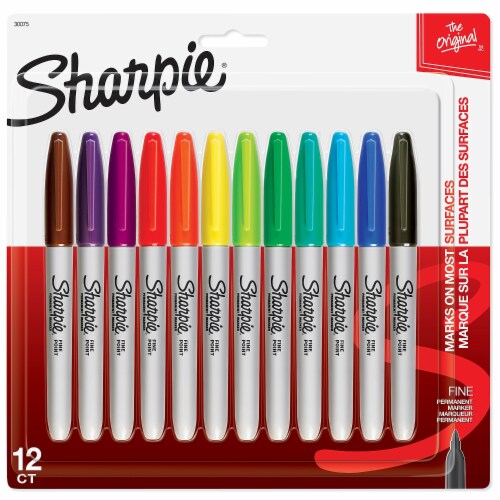 Sharpie® Fine Point Permanent Markers - Assorted Colors Perspective: front