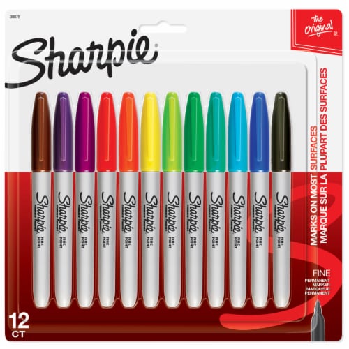 Sharpie Fine Point Permanent Markers - Assorted, 12 pk - Smith's