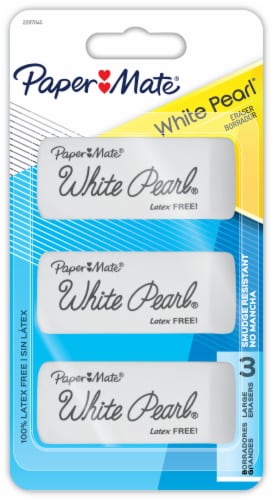 Papermate® White Pearl® Clutch Eraser Perspective: front