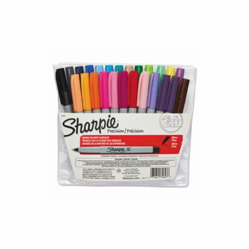  Sharpie 75846 Permanent Markers, Fine Point, Assorted Colors,  24-Count : Office Products