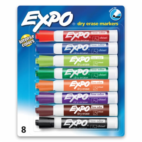 Expo® Chisel Tip Dry Erase Markers Perspective: front