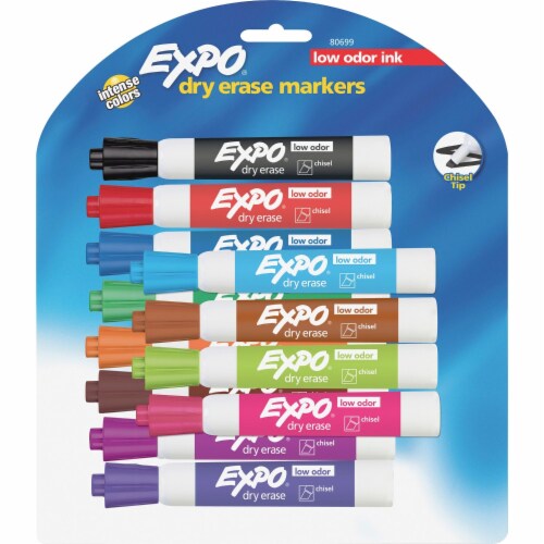 Expo 8pk Dry Erase Markers Ultra Fine Tip Multicolored