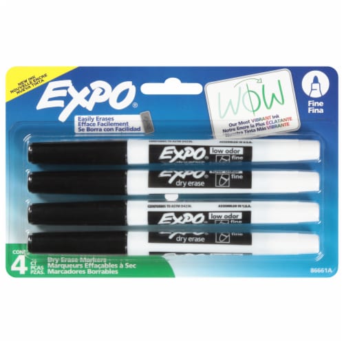 Expo® Fine Point Dry Erase Markers - Black Perspective: front