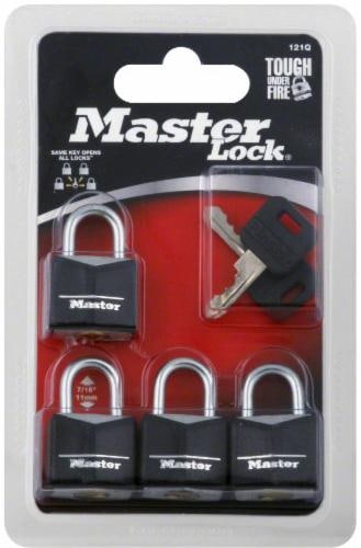 Master Lock Covered Keyed Padlock - Black Perspective: front