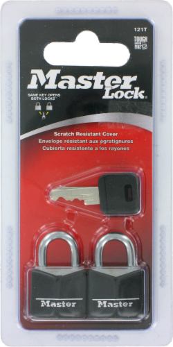 Master Lock Covered Keyed Padlock - Black Perspective: front