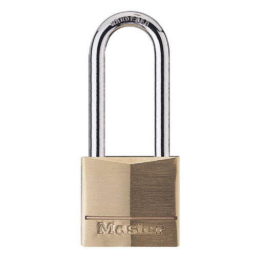 Master Lock Brass Shackled Padlock Perspective: front