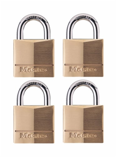 Master Lock 1-9/16 in. W Brass 4-Pin Cylinder Padlock Perspective: front