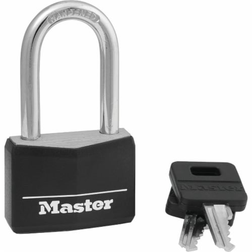 Master Lock® Covered Keyed Padlock - Black Perspective: front