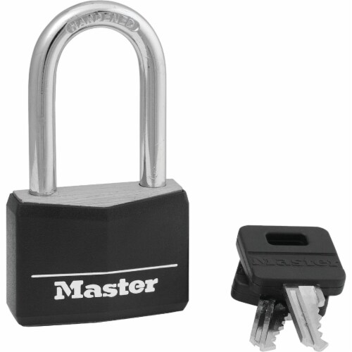 Master Lock® Covered Keyed Padlock - Black Perspective: front