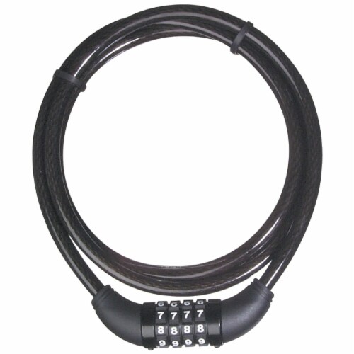 Master Lock® Set-Your-Own Combination Cable Lock - Black Perspective: front