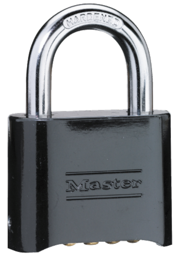 Master Lock SYO Comb Padlock - Black Perspective: front