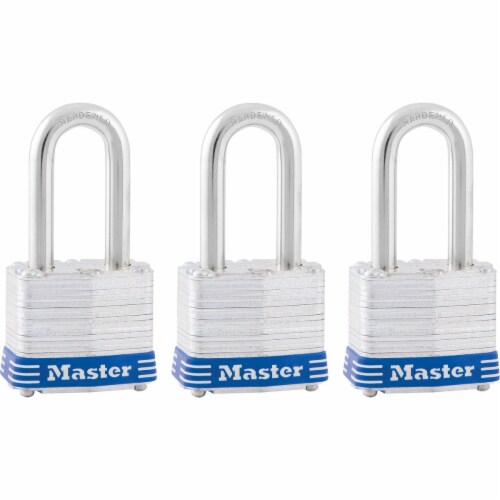 Master Lock® Laminated Steel 4-Pin Cylinder Padlock Perspective: front