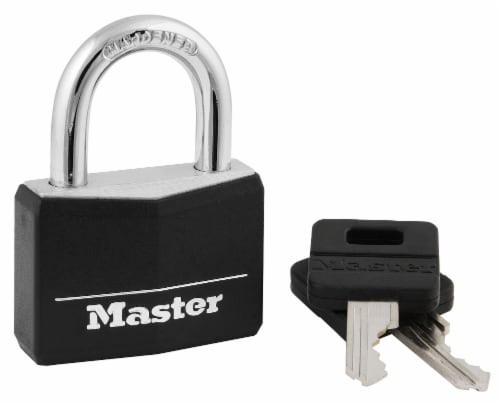Master Lock Covered Keyed Padlock - Black Perspective: front