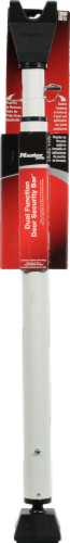 Master Lock 20-Guage Steel Dual Function Adjustable Door Security Bar - White Perspective: front