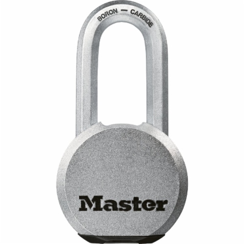 Master Lock Magnum Solid Steel Keyed Different Padlock Perspective: front