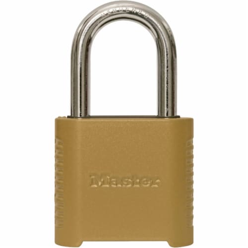 Master Lock Resettable Numeric Combination Padlock 875DLF Perspective: front
