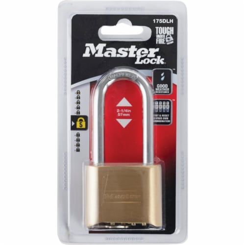 Master Lock 2 In Resettable Combination Padlock with 2 in Shackle Perspective: front