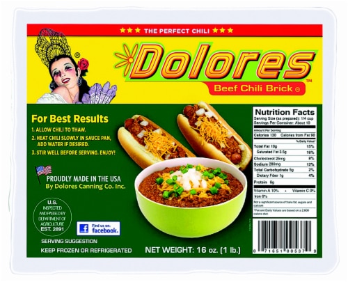 Dolores™ Beef Chili Brick Perspective: front