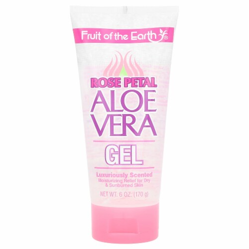 Fruit Of The Earth Aloe Vera Rose Petal After Sun Gel, 6 oz Perspective: front