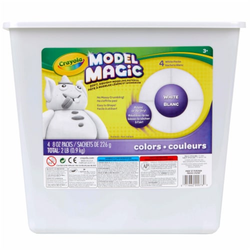 Crayola Model Magic Modeling Compound 8 oz each packet White 2 lbs. 574400,  1 - Metro Market