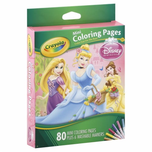 Crayola Disney Princesses Mini Coloring Pages Perspective: front