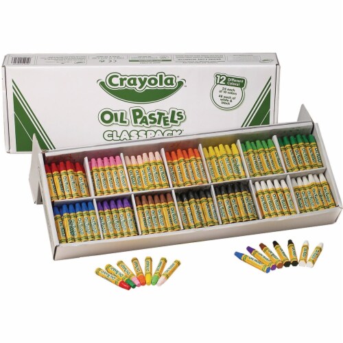 Crayola Classpack Oil Pastel - Blue, Brown, Green, Orange, Peach, Pink, Red, Violet, Yellow, Yellow Green, White, ... - 336 / Box Crayola Classpack Oil Pastel - Blue, Brown, Green, Orange, Peach, Pink, Red, Violet, Yellow, Yellow Green, White, ... - 336 / Box