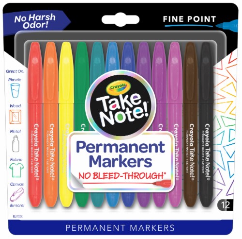 Crayola Washable Fine Point Markers, Assorted - 12 count