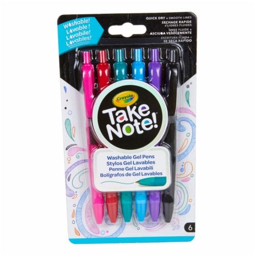 Take Note Washable Felt Tip Pens, 6 Count, Crayola.com