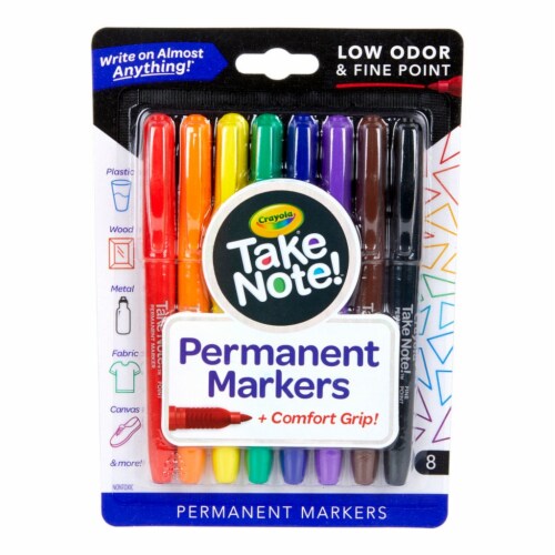 Crayola® Take Note!™ Permanent Markers, 8 pk - Fry's Food Stores