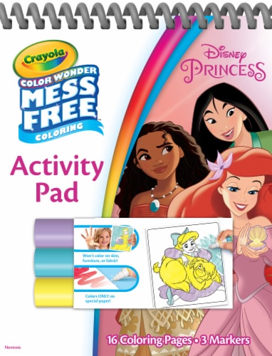 Crayola Color Wonder Mess Free Coloring Disney Princess Activity Pad Perspective: front
