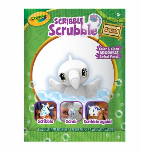 Crayola Scribble Scrubbie Safari Animals Washable Figurine Coloring Kit, 1  ct - Kroger