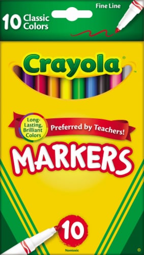 Crayola® Classic Fine Line Assorted Color Markers Perspective: front