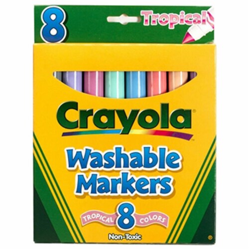 Tropical Color Washable Markers, Broad Bullet Tip, Assorted Colors, 8/Pack Tropical Color Washable Markers, Broad Bullet Tip, Assorted Colors, 8/Pack