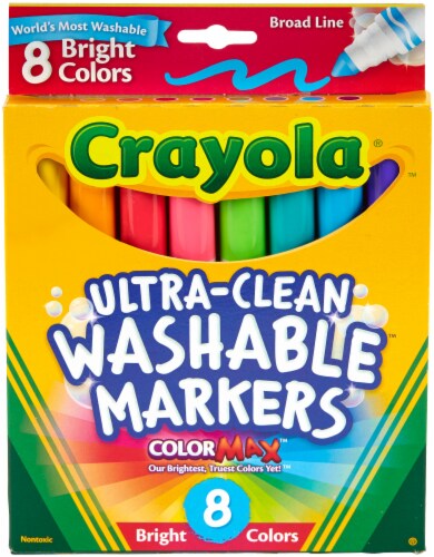 Crayola Washable Marker Set 8 Color Broad Set Bright 1 Qfc