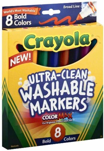 Crayola Crayons, Ultra-Clean Washable, ColorMax, Large - 8 crayons