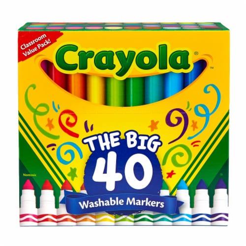 Crayola The Big 40 Washable Markers, 40 pk - Gerbes Super Markets