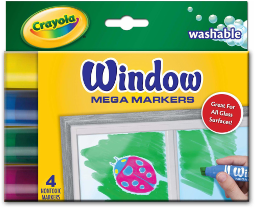 Crayola Washable Mega Window Markers, 4 pk - Mariano's