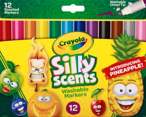 Crayola® Silly Scents™ Wedge Tip Washable Markers - Assorted Colors Perspective: front
