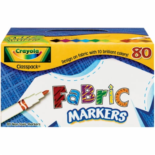 Crayola 58-8215 Fabric Markers Classpack, 1 - Fry's Food Stores