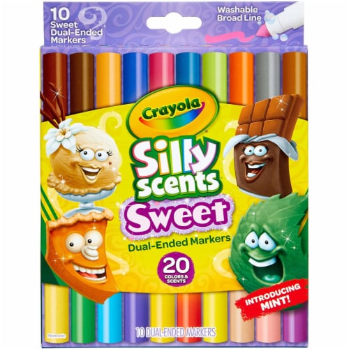 Crayola Silly Scents Washable Scented Markers, 10 Count, Gift for Kids