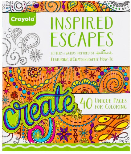 Crayola Create Inspired Escapes Adult Coloring Book - 40 Pages Perspective: front